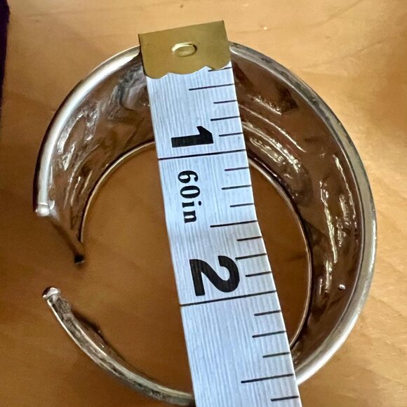 Silver cuff with Greek design, adjustable - Picture 4 of 5